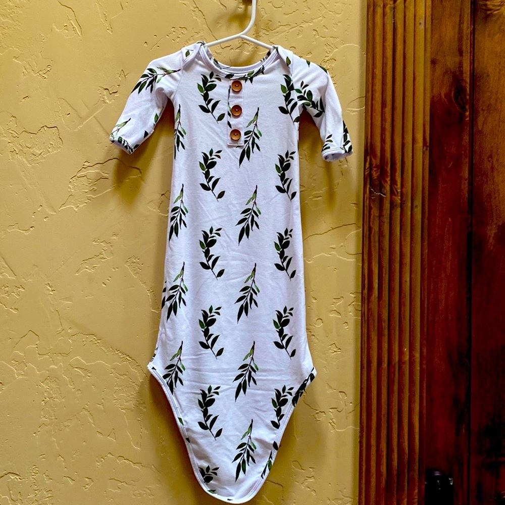 Caden Lane newborn gown and hat